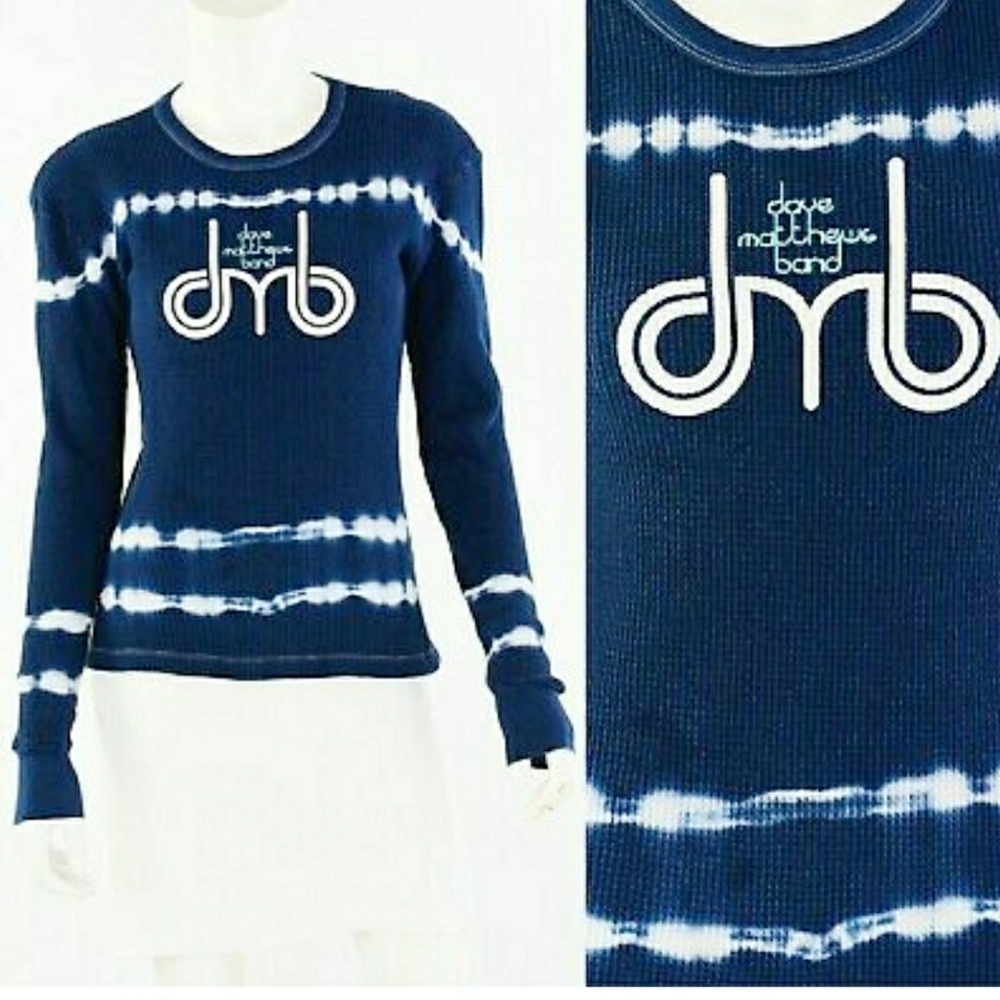 Dave Matthew's Band Tie Dye Thermal Shirt Size Lg - Picture 7 of 7